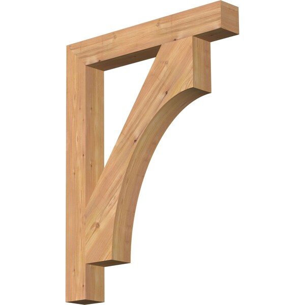 Ekena Millwork Westlake Block Smooth Bracket, Western Red Cedar, 3 1/2"W x 26"D x 34"H BKT04X26X34WTL05SWR - main